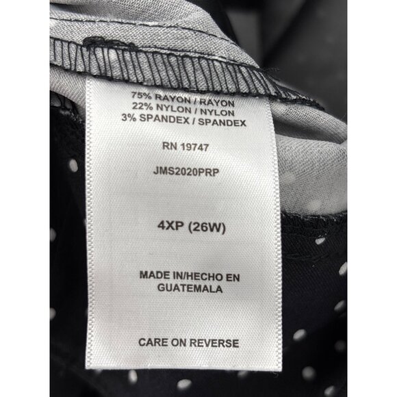 Just My Size Polka Dot Capri Stretch Black White 4XP (26W) NWOT - Picture 5 of 5
